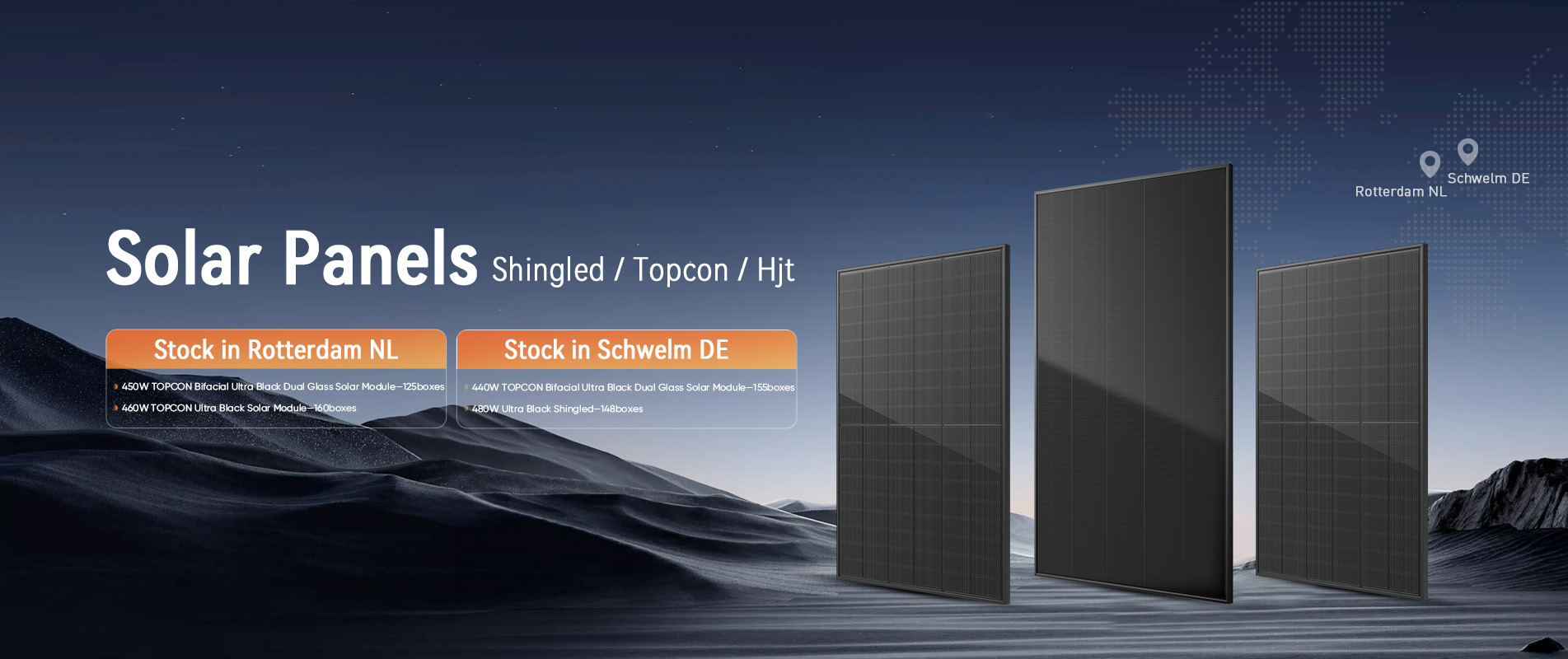 solar panels overseas warehouse